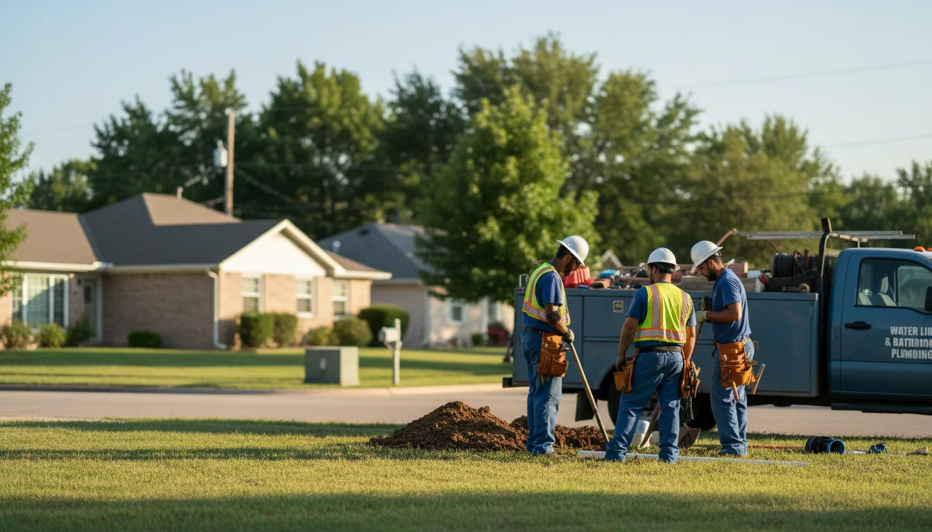 Residential water line and bathroom plumbing service in Caddo Mills, TX